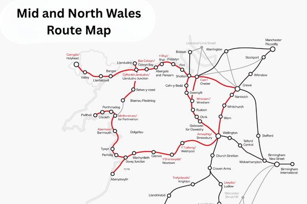 Map of North Wales Railway Map of North Wales Railway